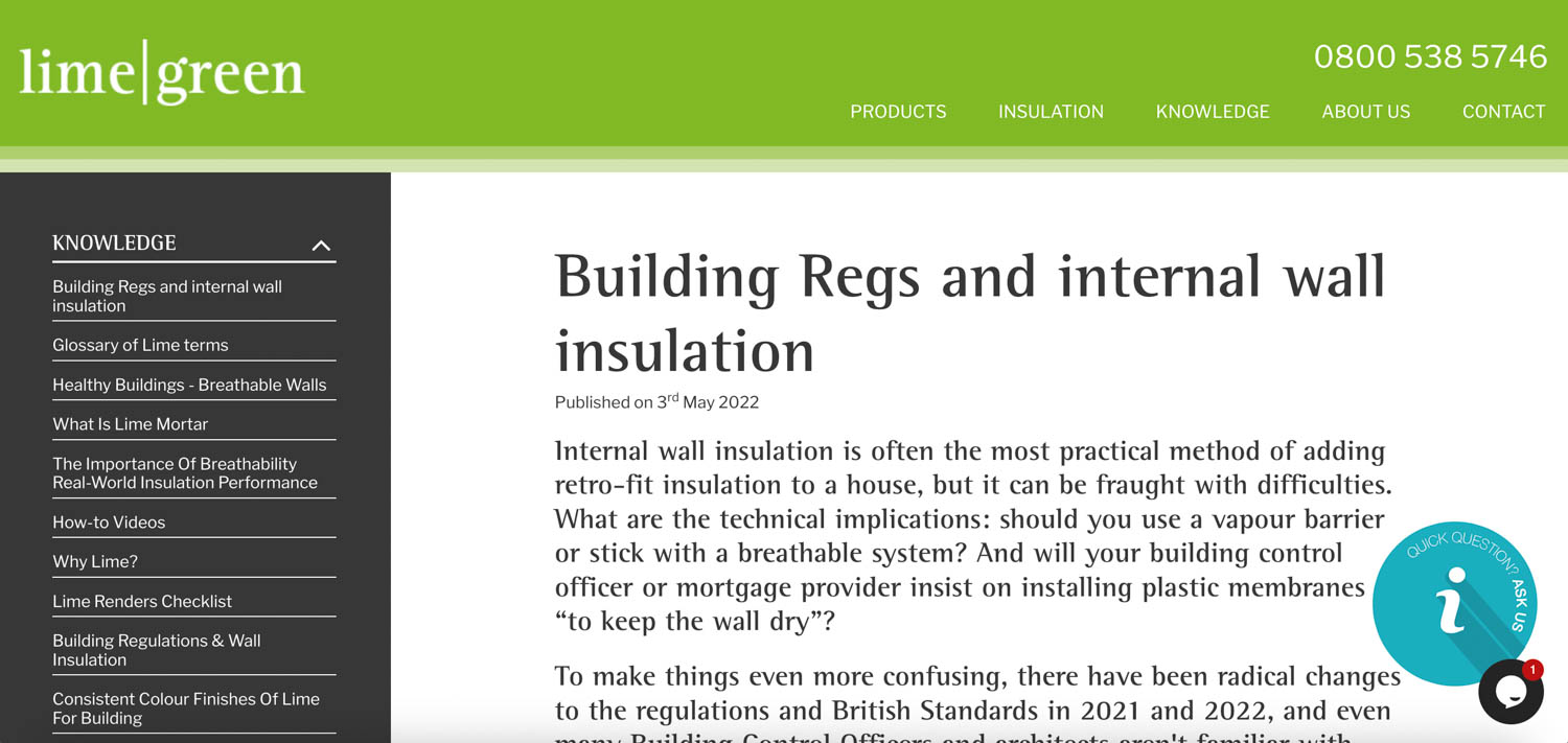 05 Lime Green Building Regulations Advice