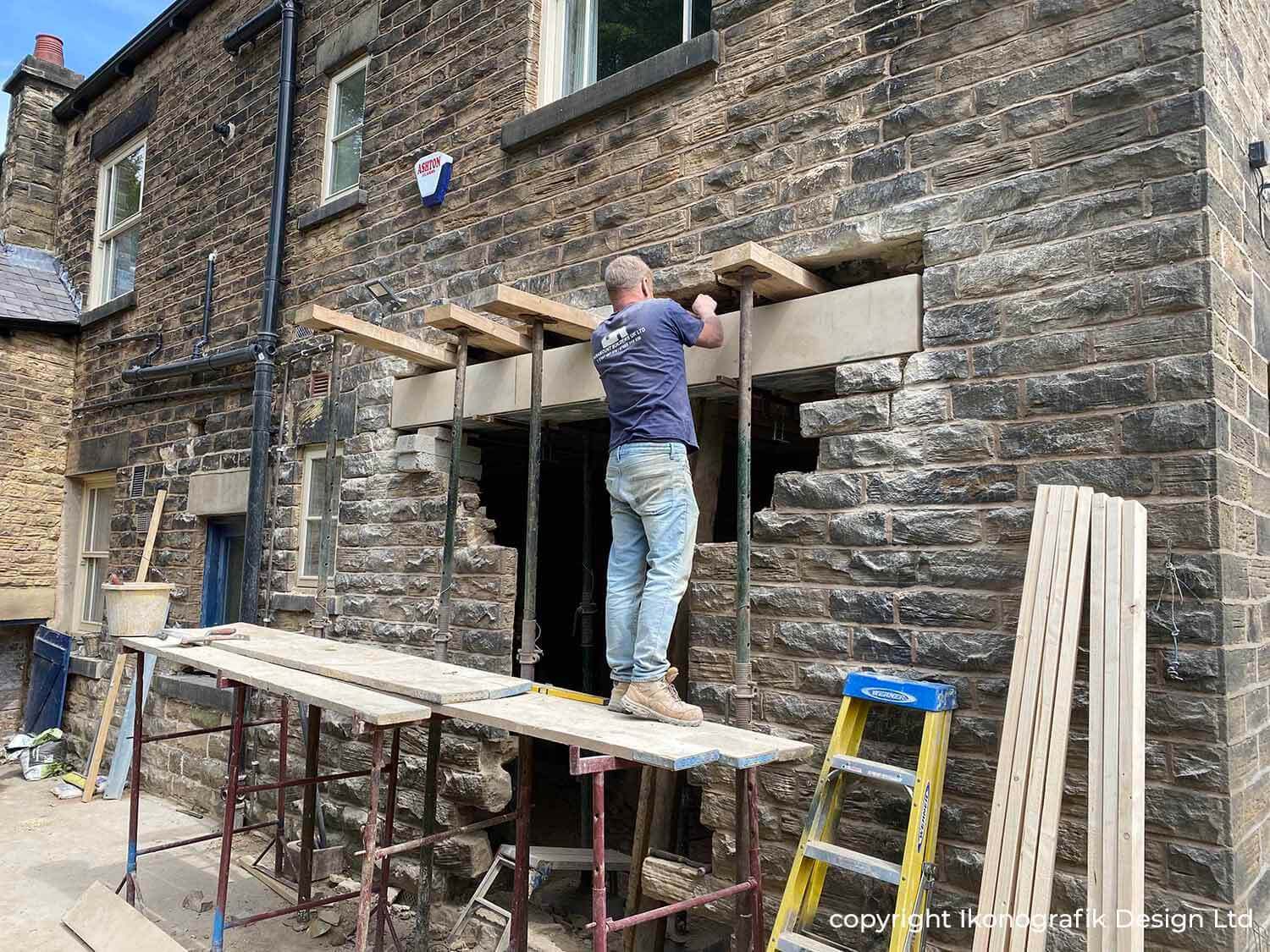 12 french doors in construction