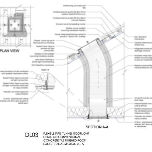 DL03 Pipe tunnel rooflight detail