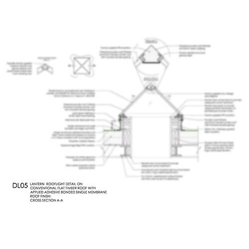 DL05 R2 Lantern Rooflight on Timber Flat Roof Detail
