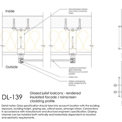 DL139 Glazed juliet balcony detail