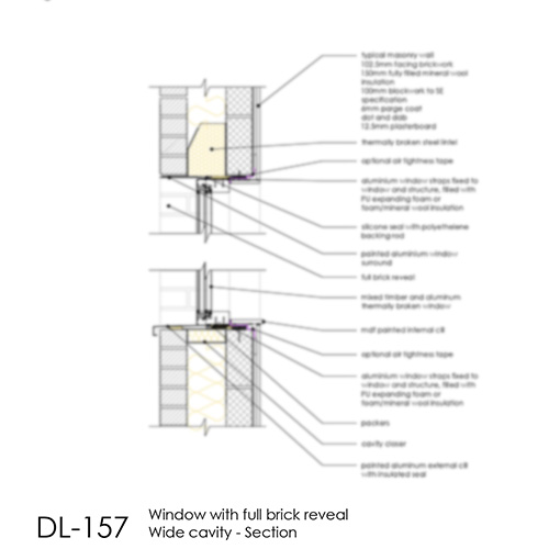 Window Section with Full Brick Reveal Wide Cavity