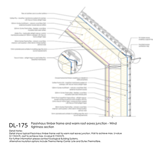 Passivhaus Timber Frame Eaves Wind Tightness Detail