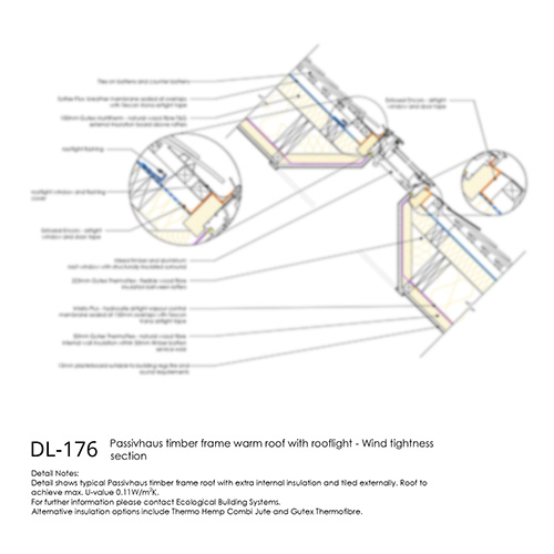 Passivhaus Rooflight Wind Tightness Detail