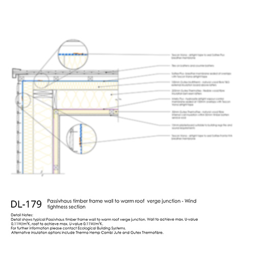 Passivhaus Roof Verge Wind Tightness Detail