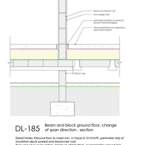 Beam and Block Ground Floor Change of Span Direction Detail