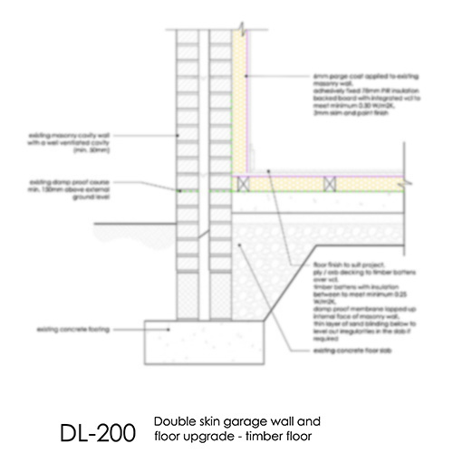 DL200 Double skin garage floor upgrade timber floor