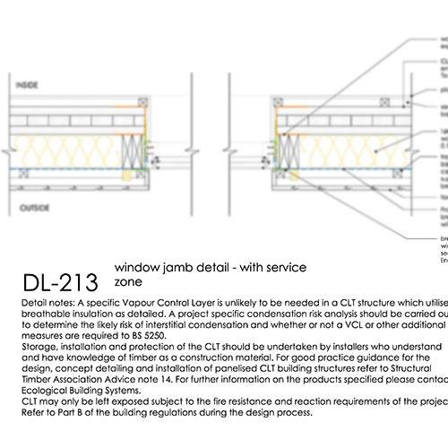 DL213 CLT Window Jamb Detail