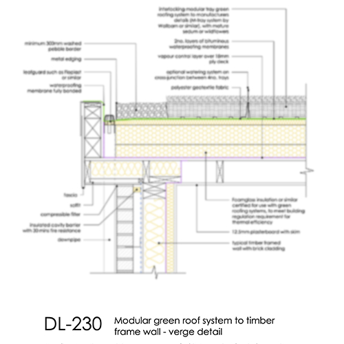 DL230 Green roof timber frame