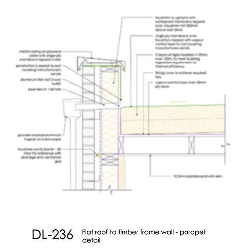 DL236 flat roof parapet timber frame