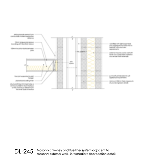 DL245 masonry chimney masonry wall intermediate floor detail