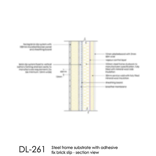 DL261 Brick slip detail steel frame adhesive fix copy