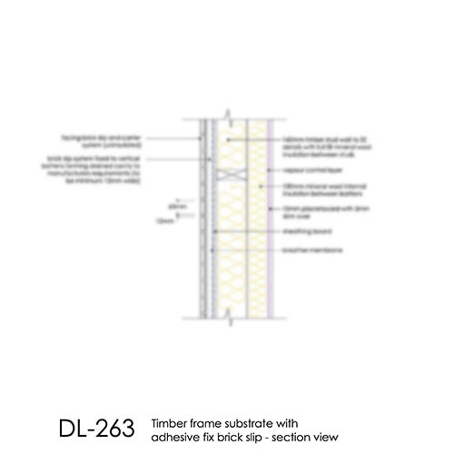 DL263 Brick slip detail timber frame adhesive fix copy