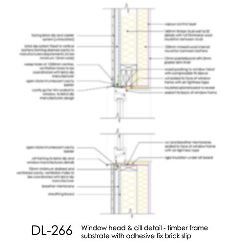DL266 Brick slip window detail timber frame adhesive fix copy