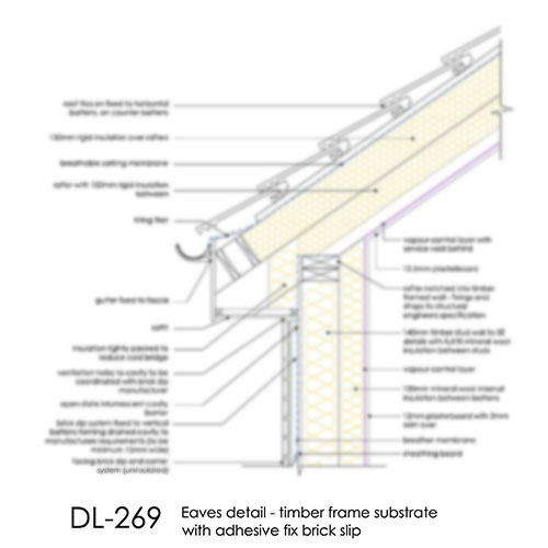 DL269 Brick slip eaves detail timber frame adhesive fix copy