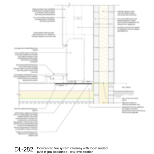DL282 - Concentric flue system low level section