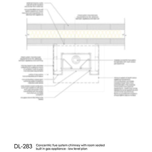 DL283 - Concentric flue system low level plan