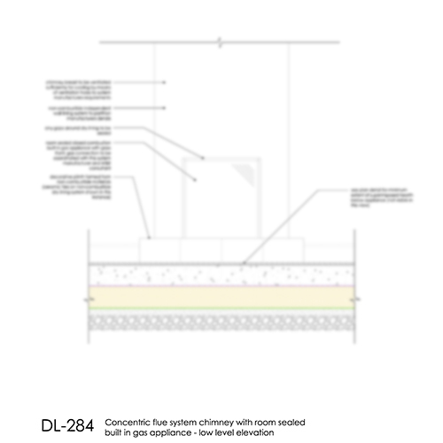 DL284 - Concentric flue system low level elevation