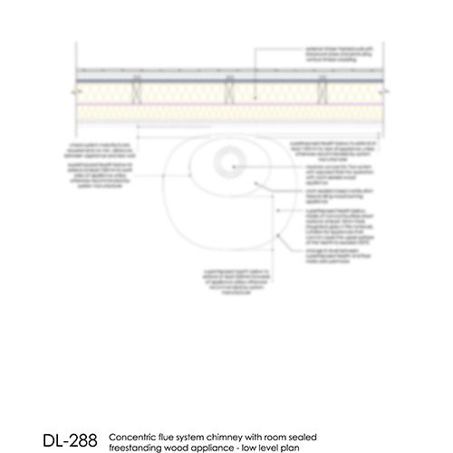 DL288 - Freestanding wood appliance low level plan
