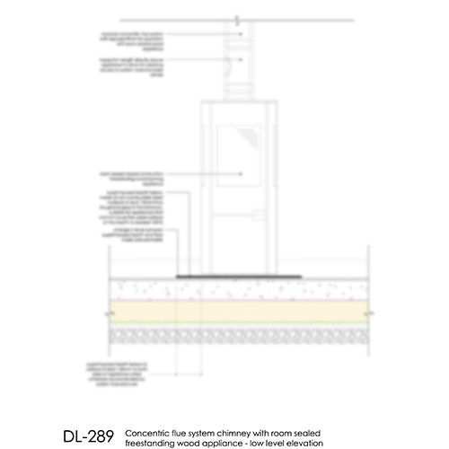 DL289 - Freestanding wood appliance low level elevation