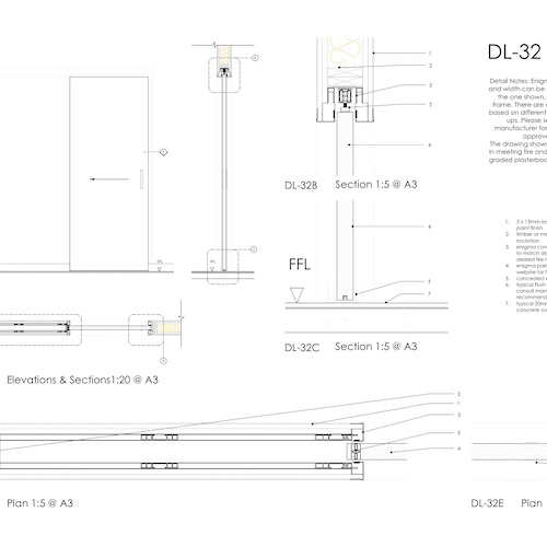 Concealed Trim Pocket Door Detail