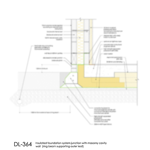 DL364 Insulated foundation system - masonry cavity wall with ring beam