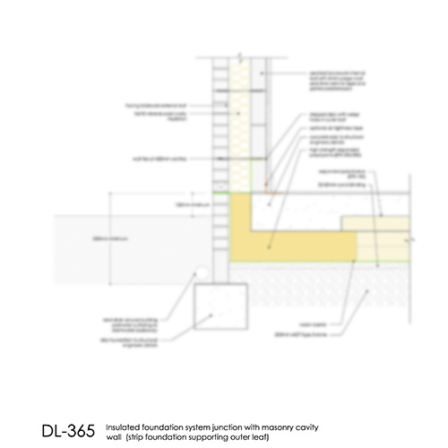 DL365 Insulated foundation system - masonry cavity wall