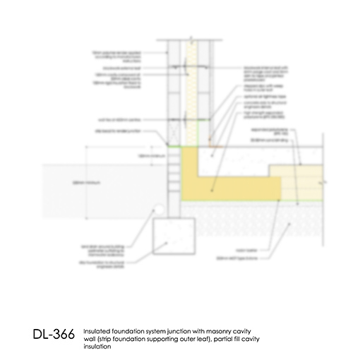 DL366 Insulated foundation system - masonry cavity wall with partial fill