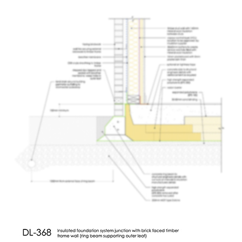 DL368 Insulated foundation system - timber frame wall with ring beam