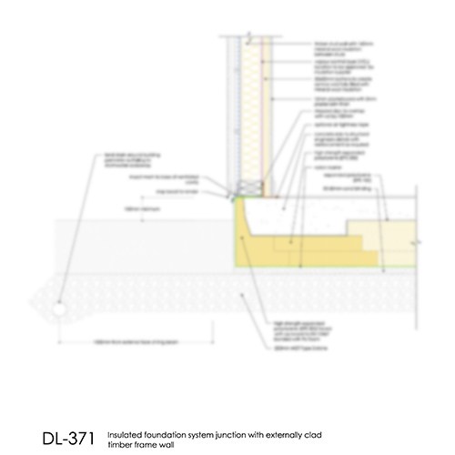 DL371 Insulated foundation system - clad timber frame wall