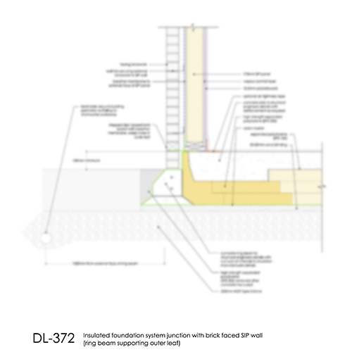 DL372 Insulated foundation system - SIP wall with ring beam