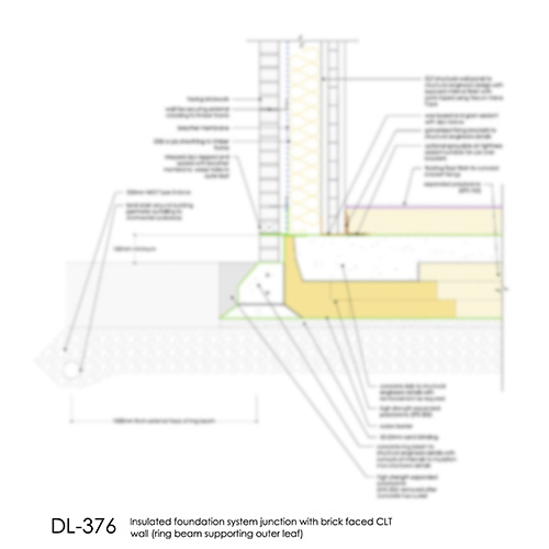 DL376 Insulated foundation system - CLT wall with ring beam