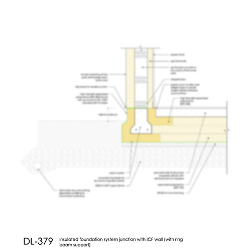 DL379 Insulated foundation system - ICF wall with ring beam