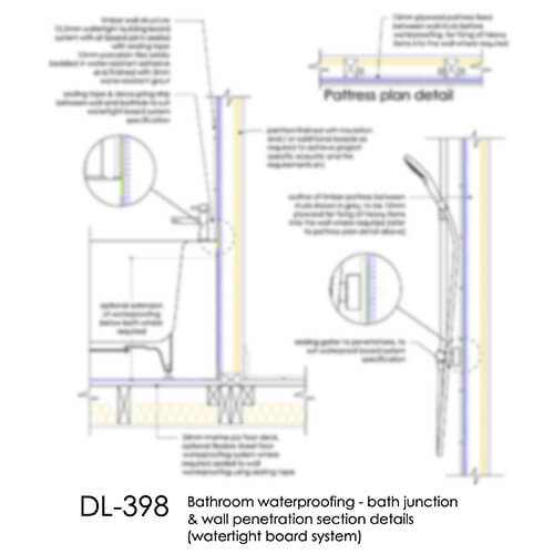 DL398 Bath junction & wall penetration (watertight board system)