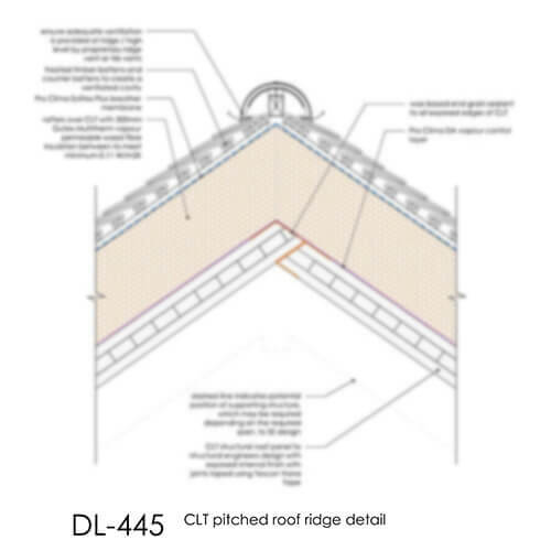 DL445 CLT pitched roof ridge 2D