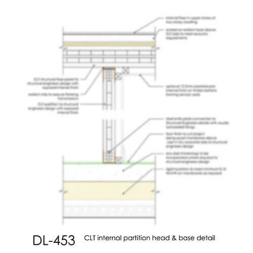 DL453 CLT internal partition head & base detail 2D