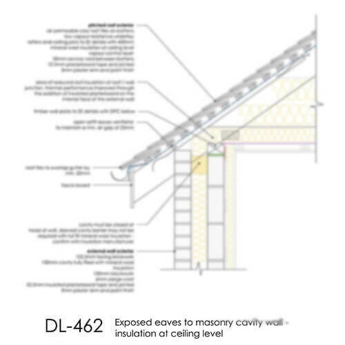 DL462 Exposed eaves to masonry cavity wall