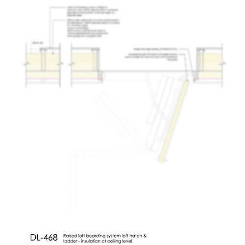 DL468 Raised loft boarding system loft hatch & ladder