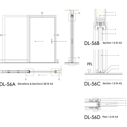 Enigma Visible Trim Pocket Door