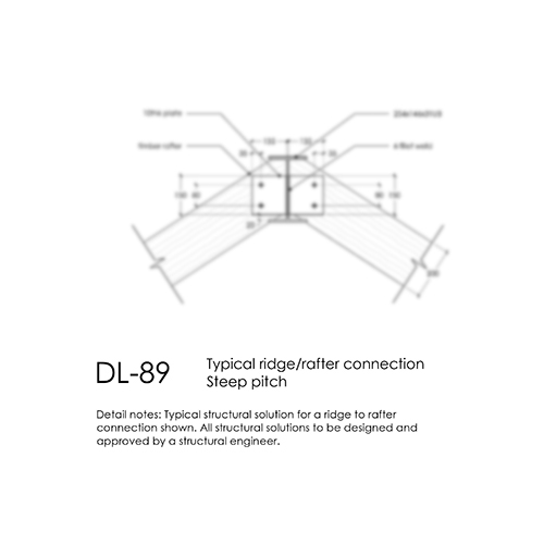 DL89 typical ridge connection steep pitch