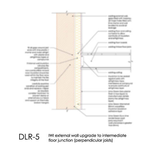 DLR5 IWI intermediate floor junction (joists perpendicular to wall)