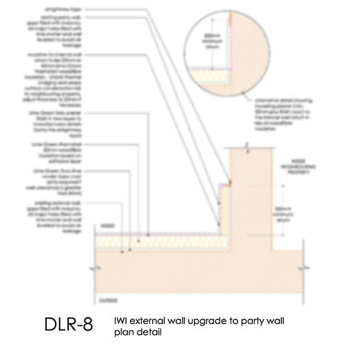 DLR8 IWI party wall plan detail