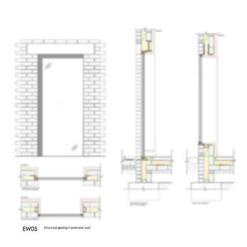 EW05 Structural Glazing in Extension Wall Elevation
