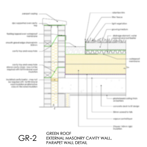 GR2 green roof parapet detail