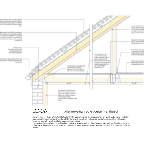 loft conversion flush eaves detail ventilated