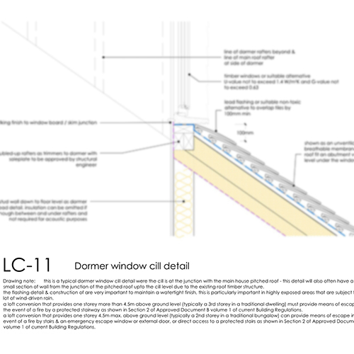 LC11 dormer window sill detail