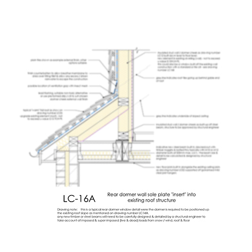 LC16A rear dormer sole plate detail