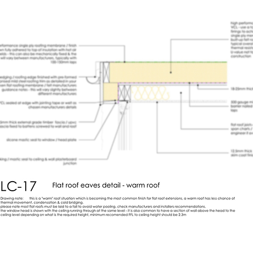 LC17 flat roof eaves detail
