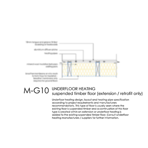 M-G10 underfloor heating detail timber