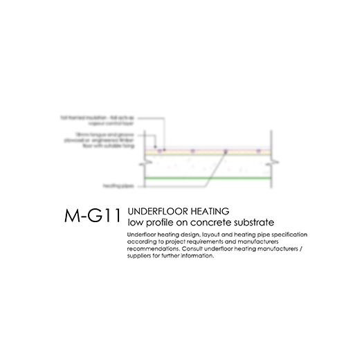 M-G11 underfloor heating detail on concrete